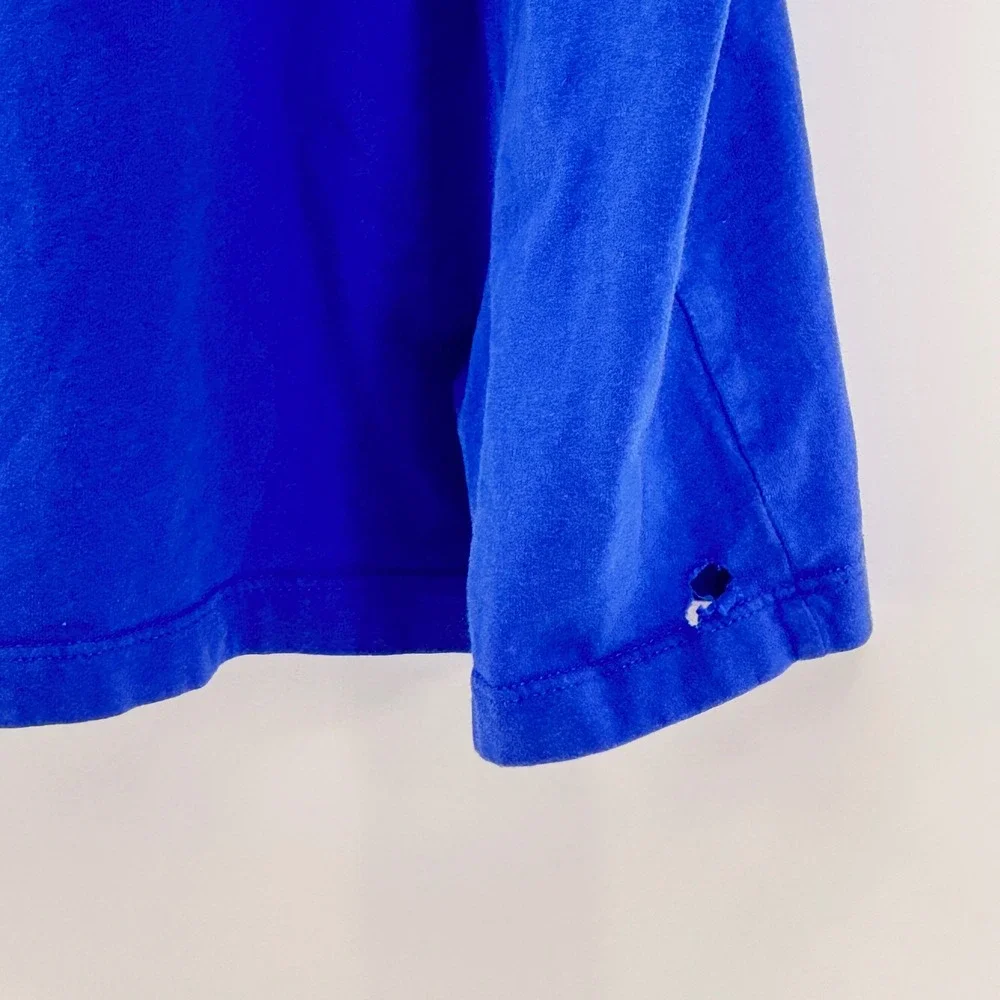 The North Face T-Shirt XL Blue Distressed Grunge Worn Graphic Tee Short‎ Sleeve
